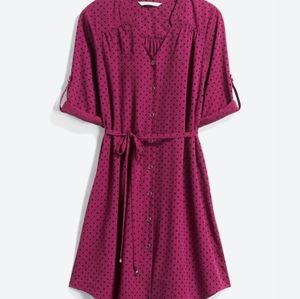 41 Hawthorn Purple Polka Dot Midi Dress